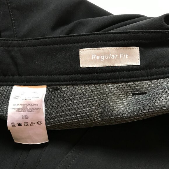 Columbia Regular Fit Flat Front Hybrid Shorts Mens 38 Black 10" Inseam Polyester - Picture 6 of 9